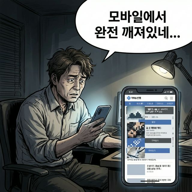 Broken mobile website